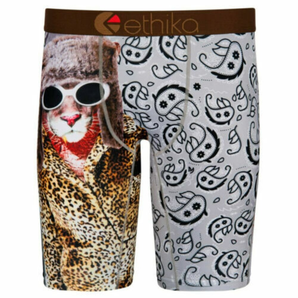 ETHIKA STAPLE Cloud 9 LONG BOXERS UNDERWEAR BRIEFS SMALL 28-30W MENS PAISLEY S